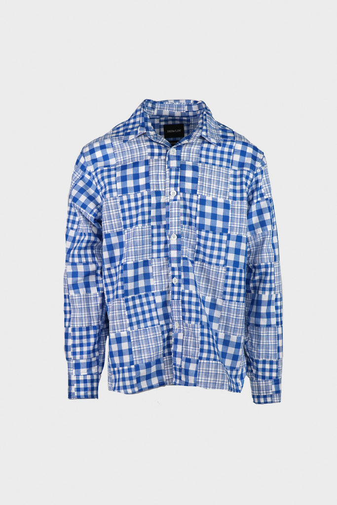 Howlin' - Afterthoughts Shirt - Blue Madras Patchwork - Canoe Club
