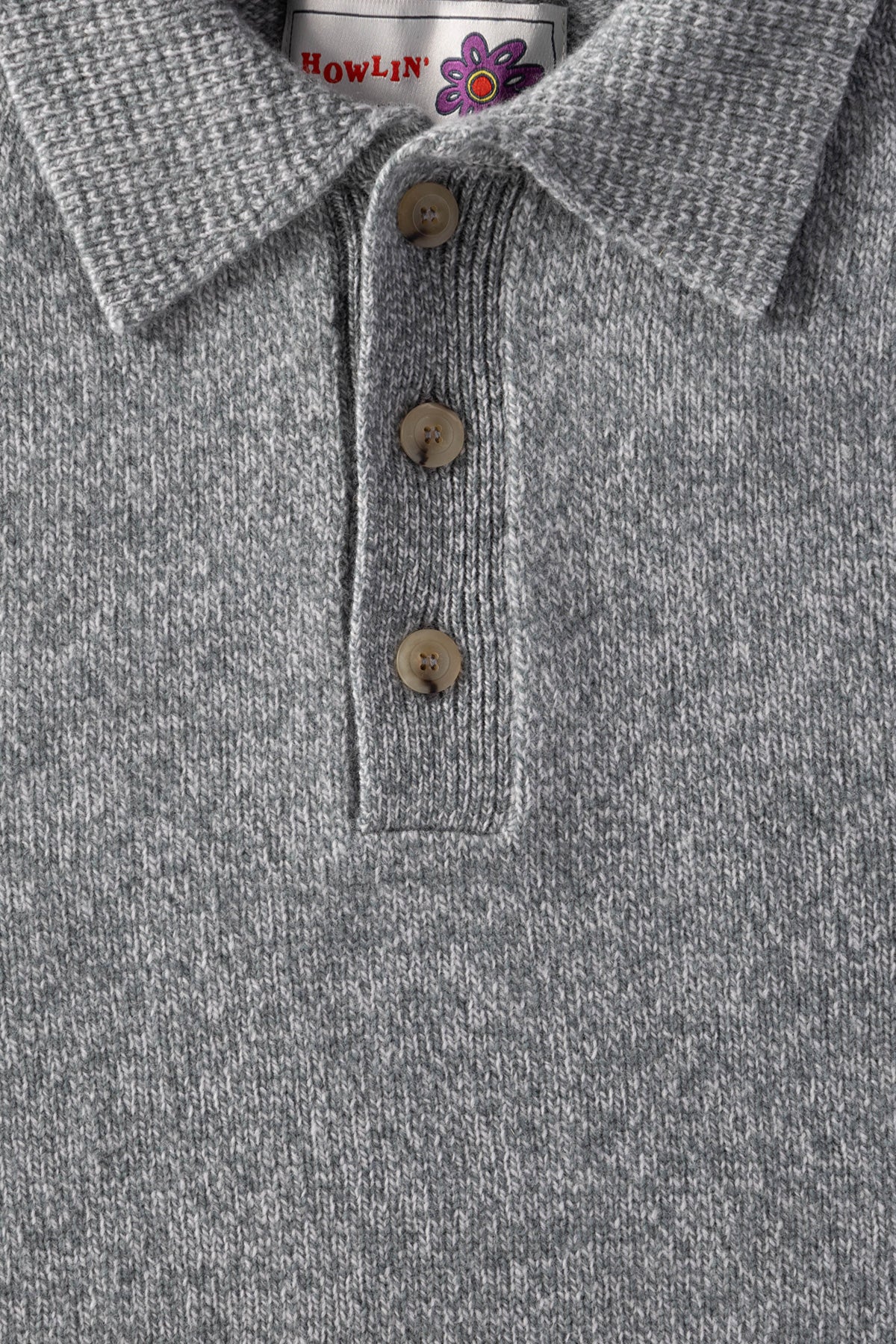 Howlin' - Dance of the Polo Knit - Sky Mix Superfine Lambswool - Canoe Club