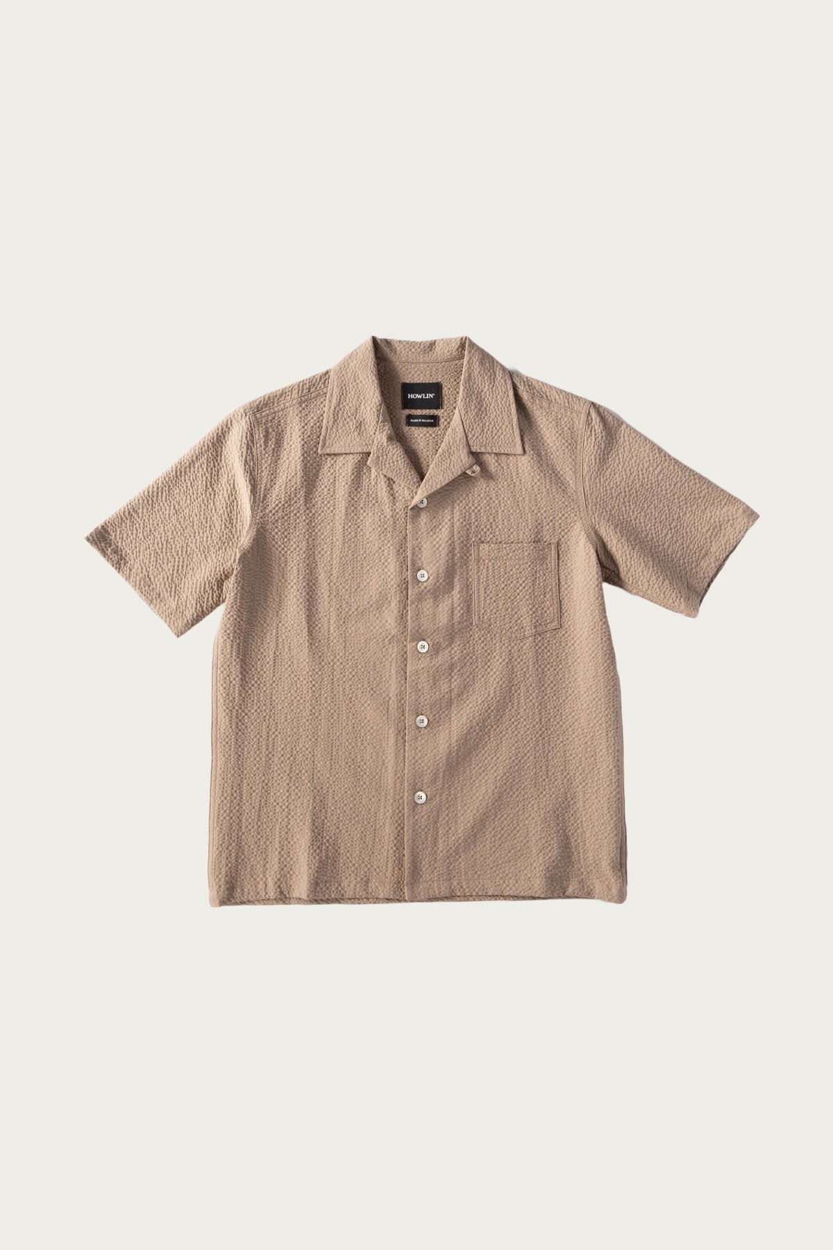 Howlin' - Seersucker Cocktail Shirt - Biscuit - Canoe Club