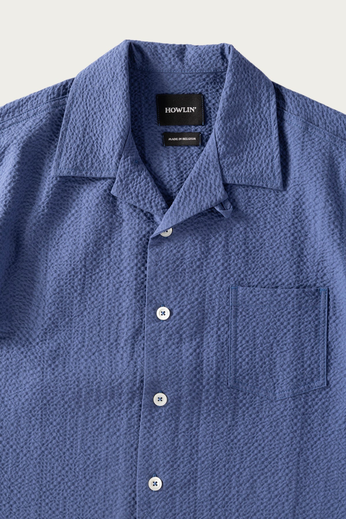 Howlin' - Seersucker Cocktail Shirt - Blue - Canoe Club