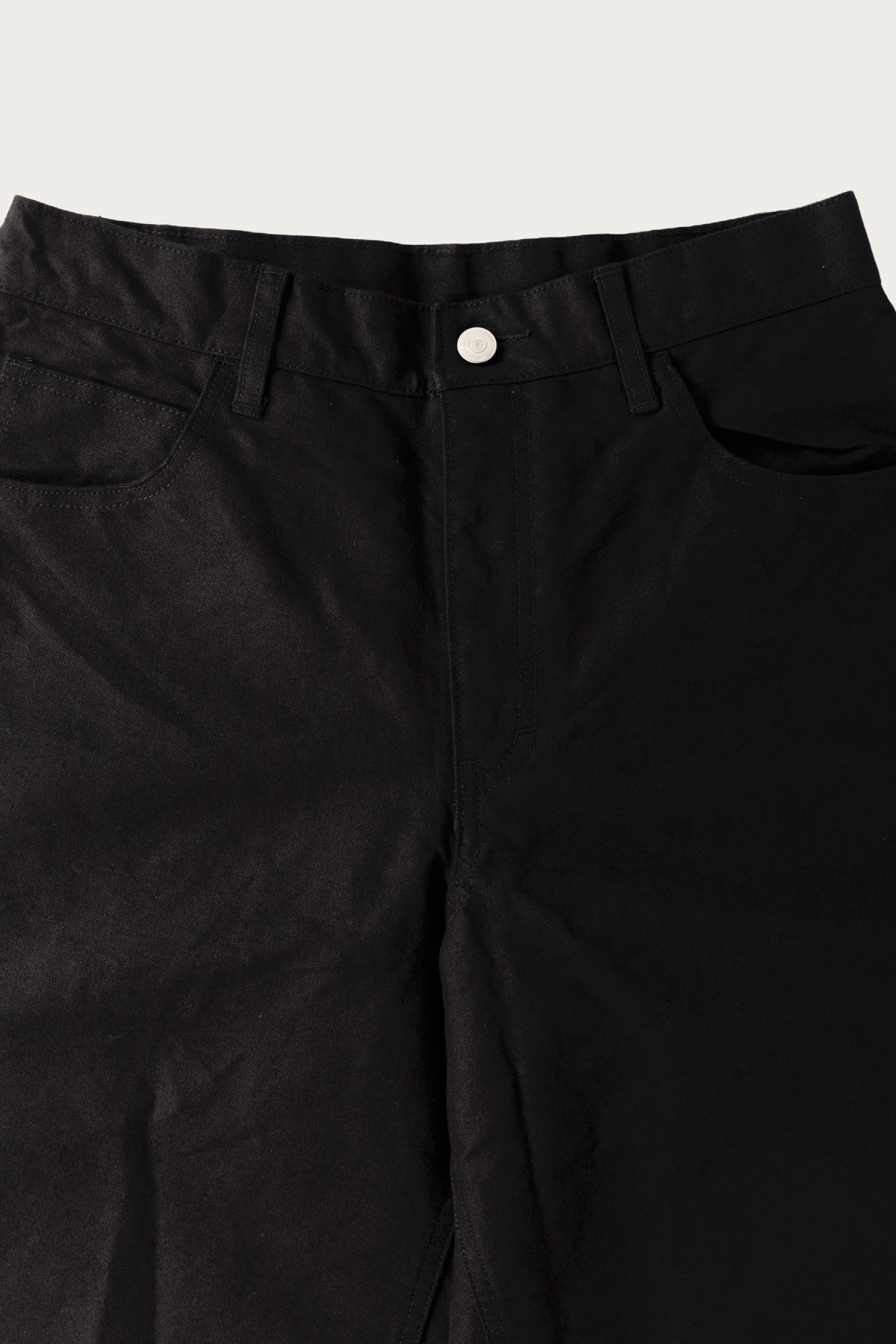 James Coward - 5pkt Jean - Black Cotton Washi Duck Cloth - Canoe Club
