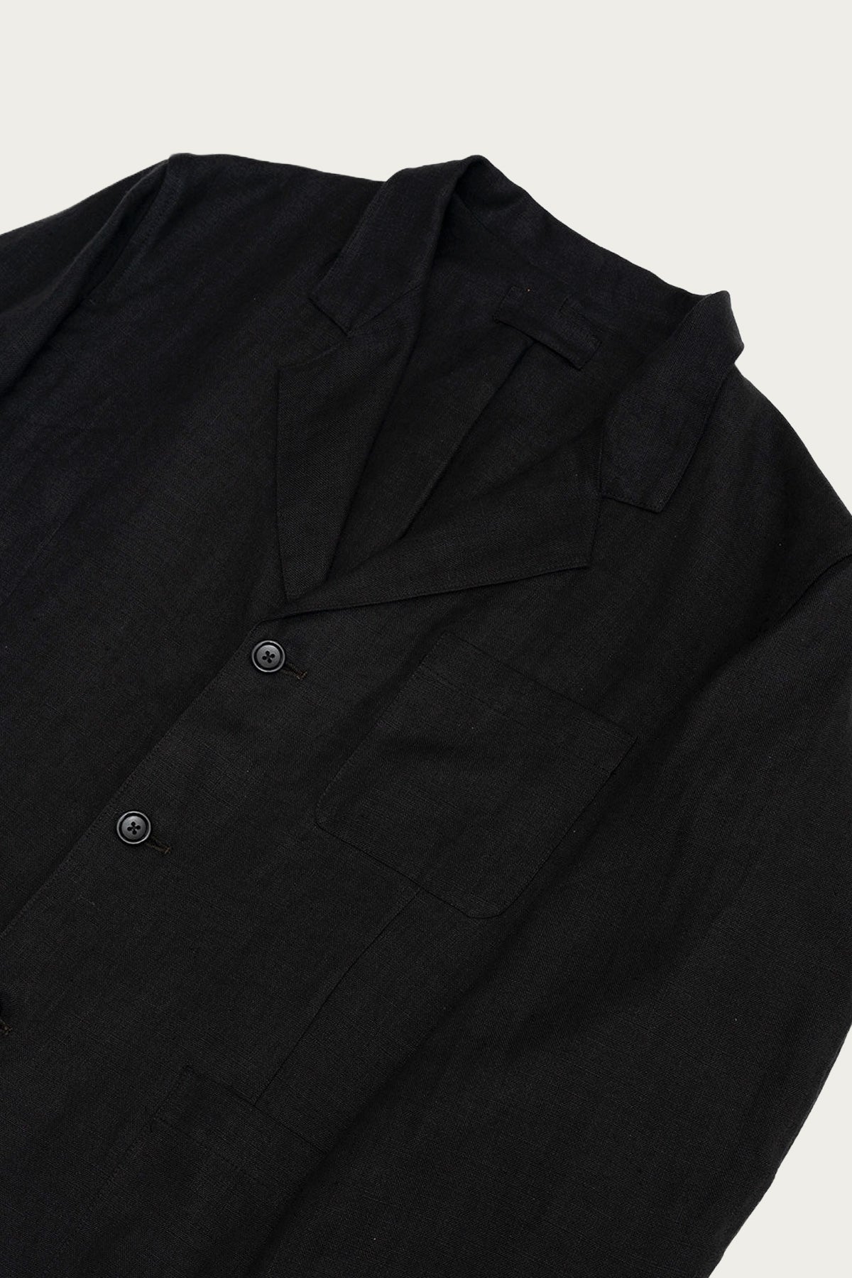 James Coward - Carry On Jacket - Black Welterweight Belgian Linen - Canoe Club