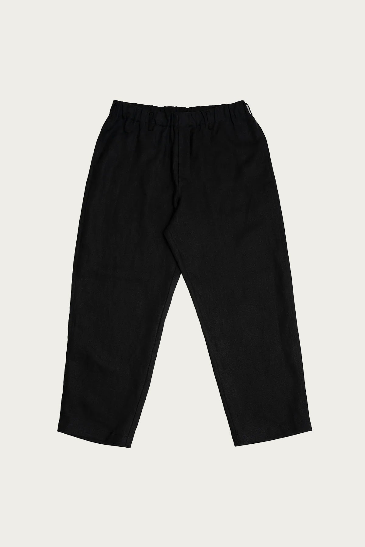 James Coward - Carry On Pant - Black Welterweight Belgian Linen - Canoe Club