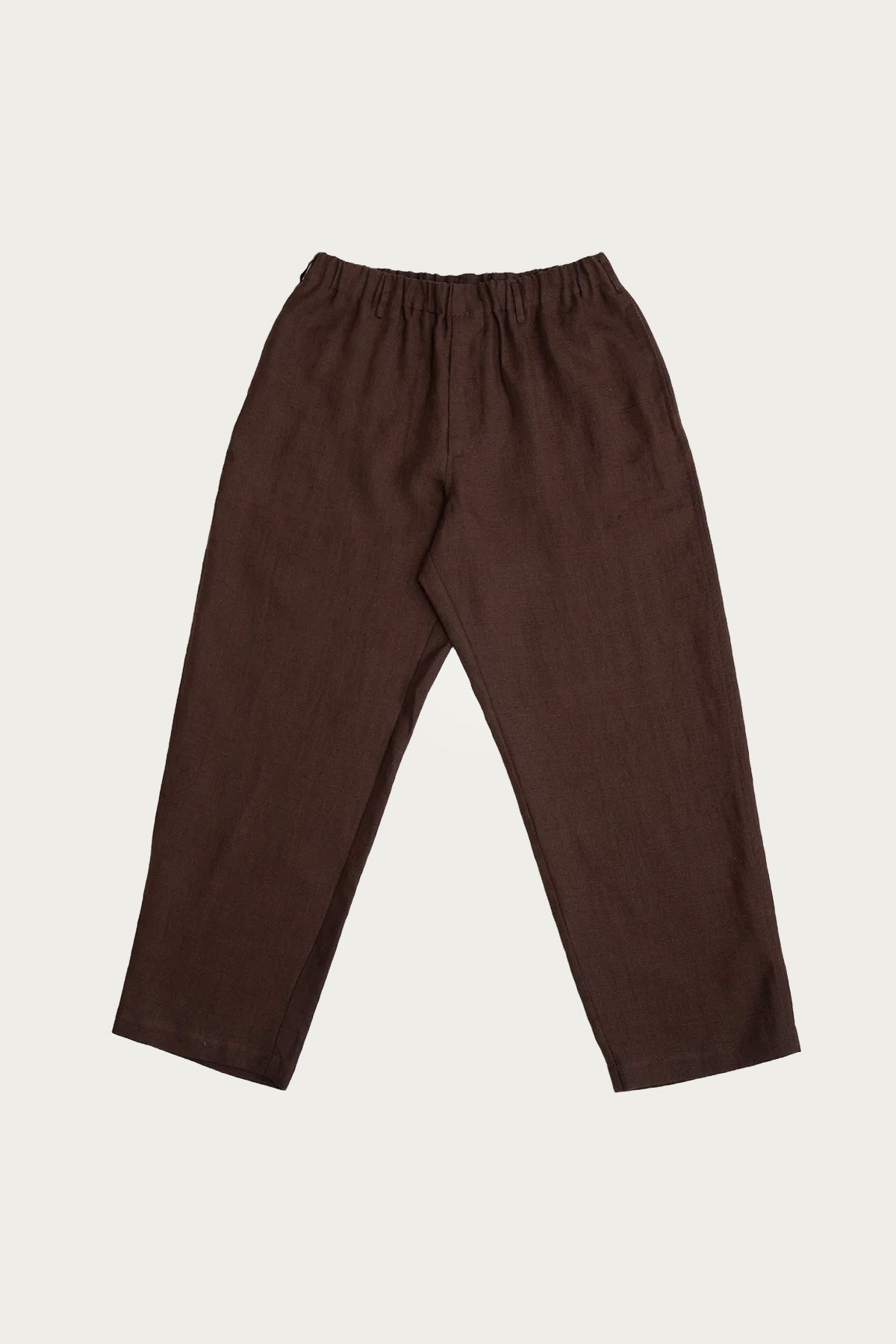 James Coward - Carry On Pant - Chocolate Brown Welterweight Belgian Linen - Canoe Club