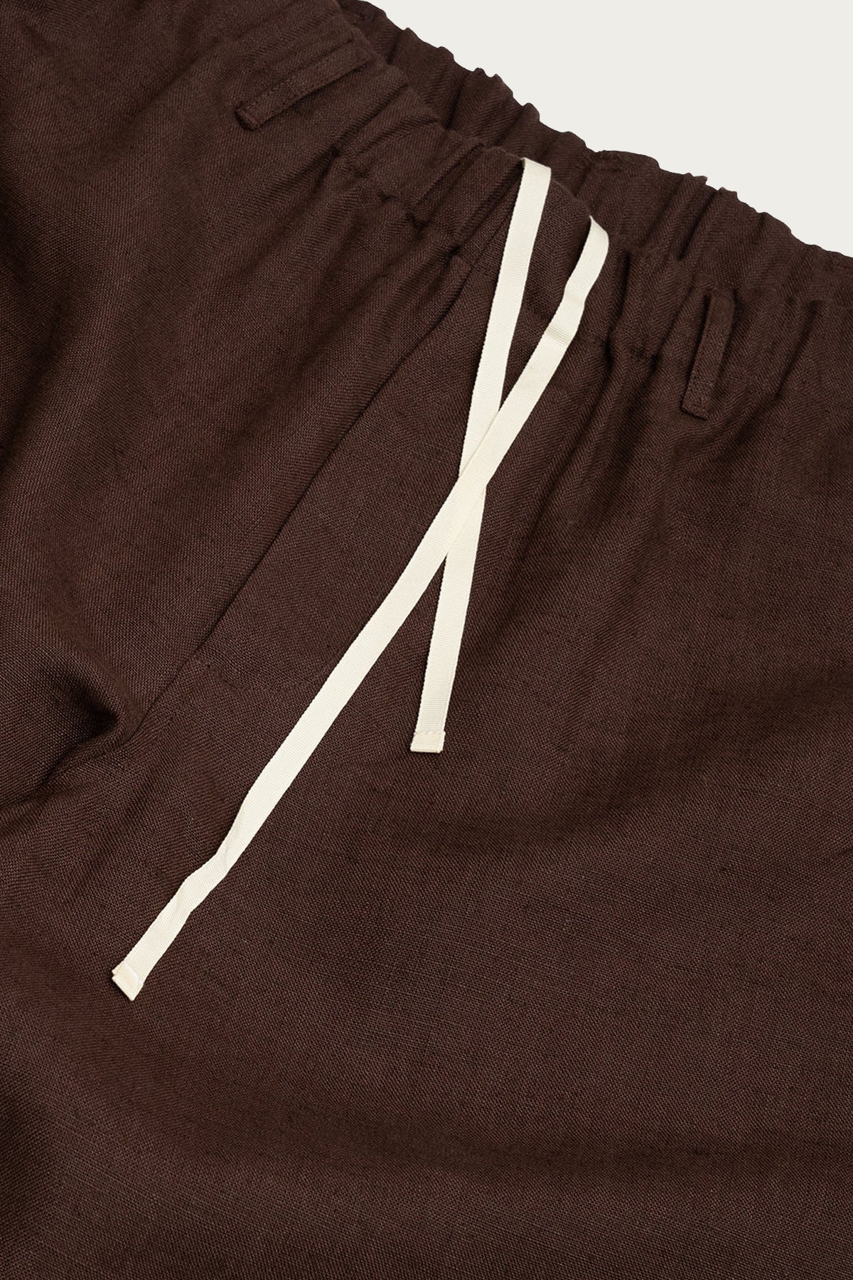 James Coward - Carry On Pant - Chocolate Brown Welterweight Belgian Linen - Canoe Club