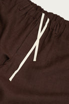James Coward - Carry On Pant - Chocolate Brown Welterweight Belgian Linen - Canoe Club