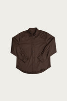 James Coward - Filter Shirt - Dark Brown Lightweight Pima Cotton Twill - Canoe Club
