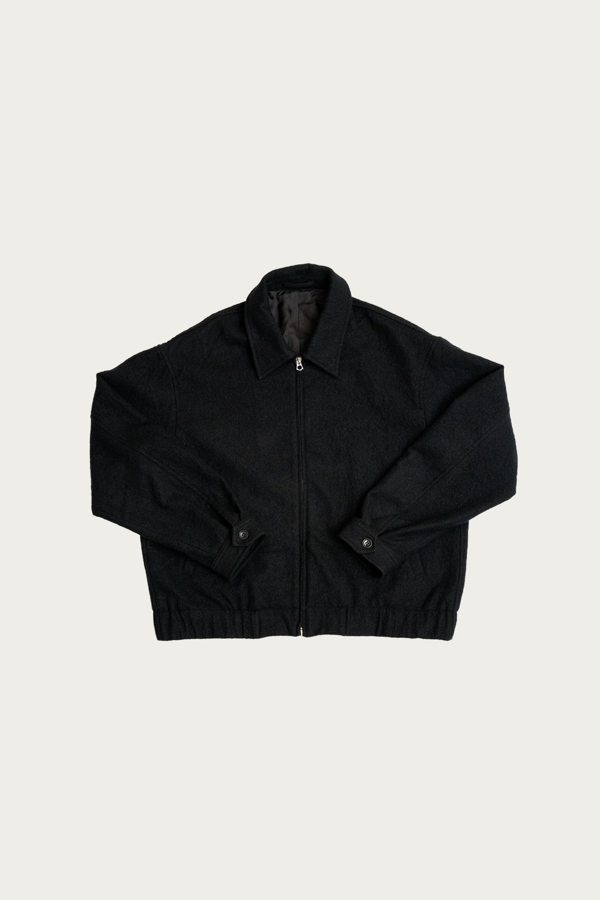 James Coward Machine Jacket | Black Wool Flannel | Canoe Club