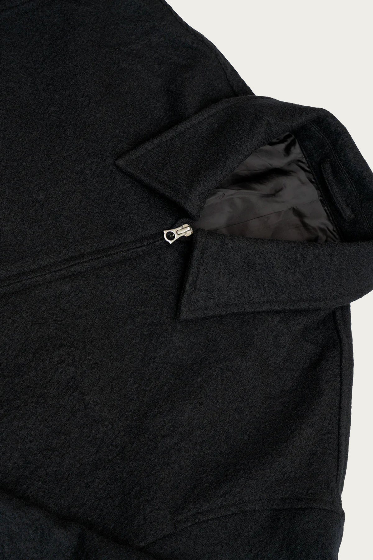 James Coward - Machine Jacket - Black Wool Flannel - Canoe Club