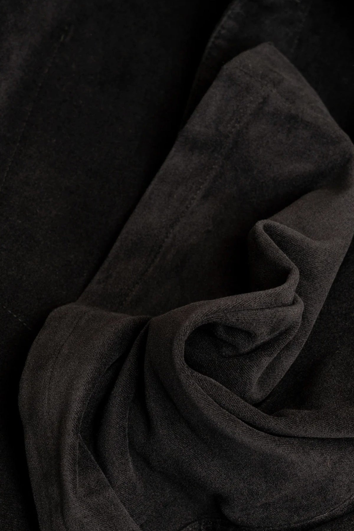 James Coward - Signal Shirt - Black Cotton Moleskin - Canoe Club