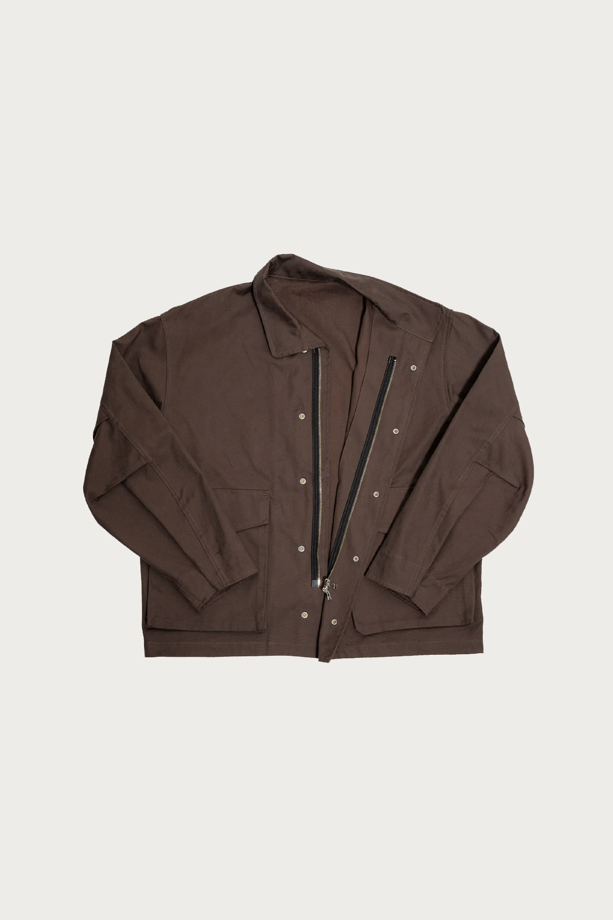 James Coward - Six Jacket - Brown Cotton Canvas - Canoe Club