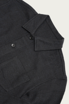 James Coward - Travail Shirt - Black Shetland Wool/Linen Twill - Canoe Club