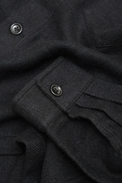 James Coward - Travail Shirt - Black Shetland Wool/Linen Twill - Canoe Club
