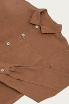 James Coward - Travail Shirt - Corsica Brown Welterweight Belgian Linen - Canoe Club