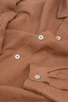 James Coward - Travail Shirt - Corsica Brown Welterweight Belgian Linen - Canoe Club
