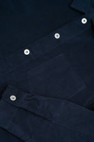 James Coward - Travail Shirt - Navy Cotton Moleskin - Canoe Club
