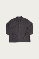 James Coward - Workshop Shirt - Charcoal Piece Dyed Linen/Gabardine - Canoe Club