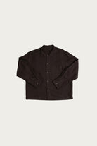 James Coward - Workshop Shirt - Dark Brown Welterweight Belgian Linen - Canoe Club