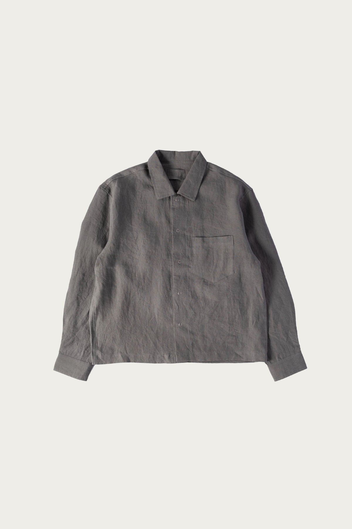 James Coward - Workshop Shirt - Flint Belgian Linen - Canoe Club