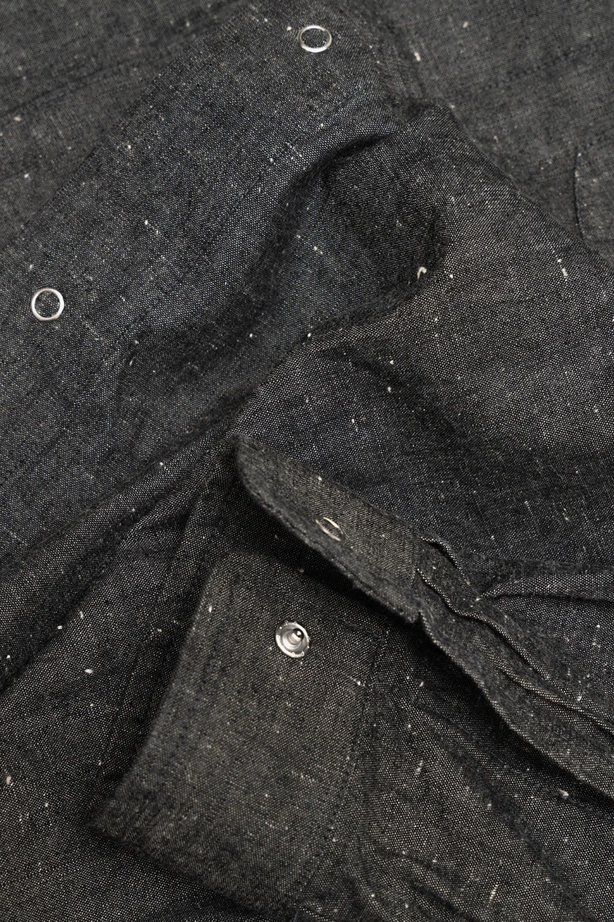 James Coward - Workshop Shirt - Grey Brown Cotton/Linen Chambray - Canoe Club