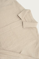 James Coward - Workshop Shirt - Natural Grid Cotton Linen Gingham - Canoe Club