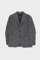 J. Press - 3B Authentic Blazer - Gray Herringbone Tweed - Canoe Club