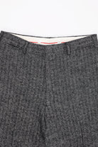 J. Press - Piped Stem Pants - Gray Herringbone Tweed - Canoe Club