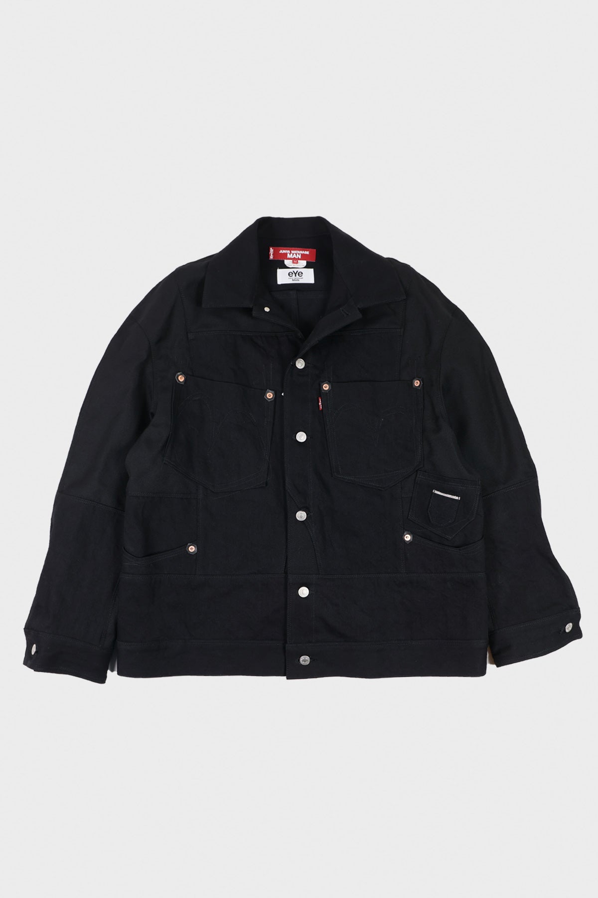 Junya Watanabe - Black Patchwork Denim Chorecoat - Black Mix - Canoe Club