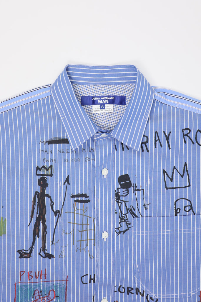 Junya Watanabe - Blue Striped Shirt - Camo - Canoe Club