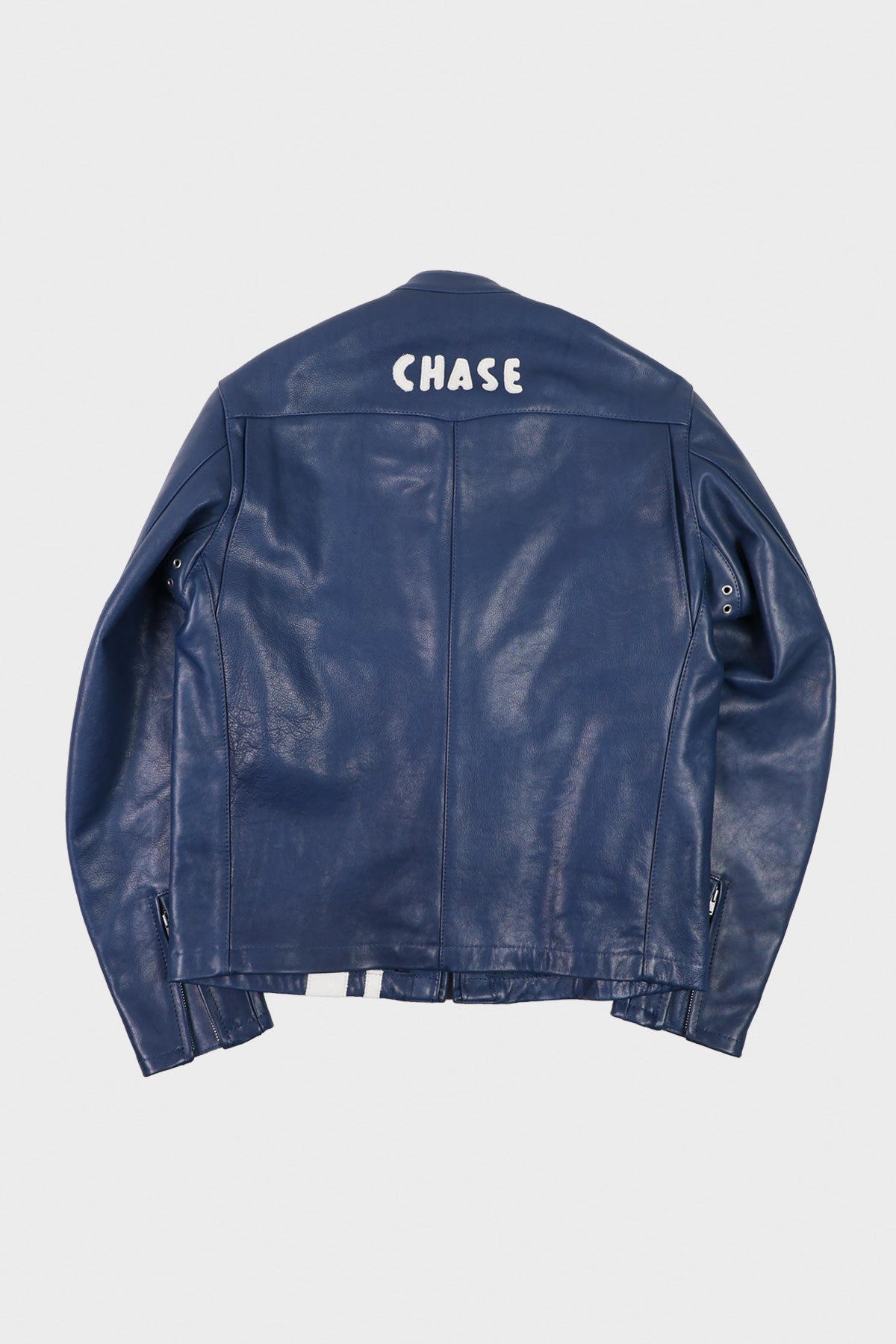 Junya Watanabe MAN Oiled Leather Racing Jacket | Blue | Canoe Club