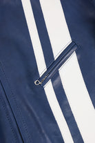 Junya Watanabe - Oiled Leather Racing Jacket - Blue - Canoe Club