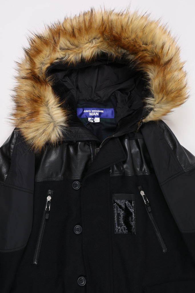 Junya Watanabe - Pocketed Wool Parka - Black - Canoe Club