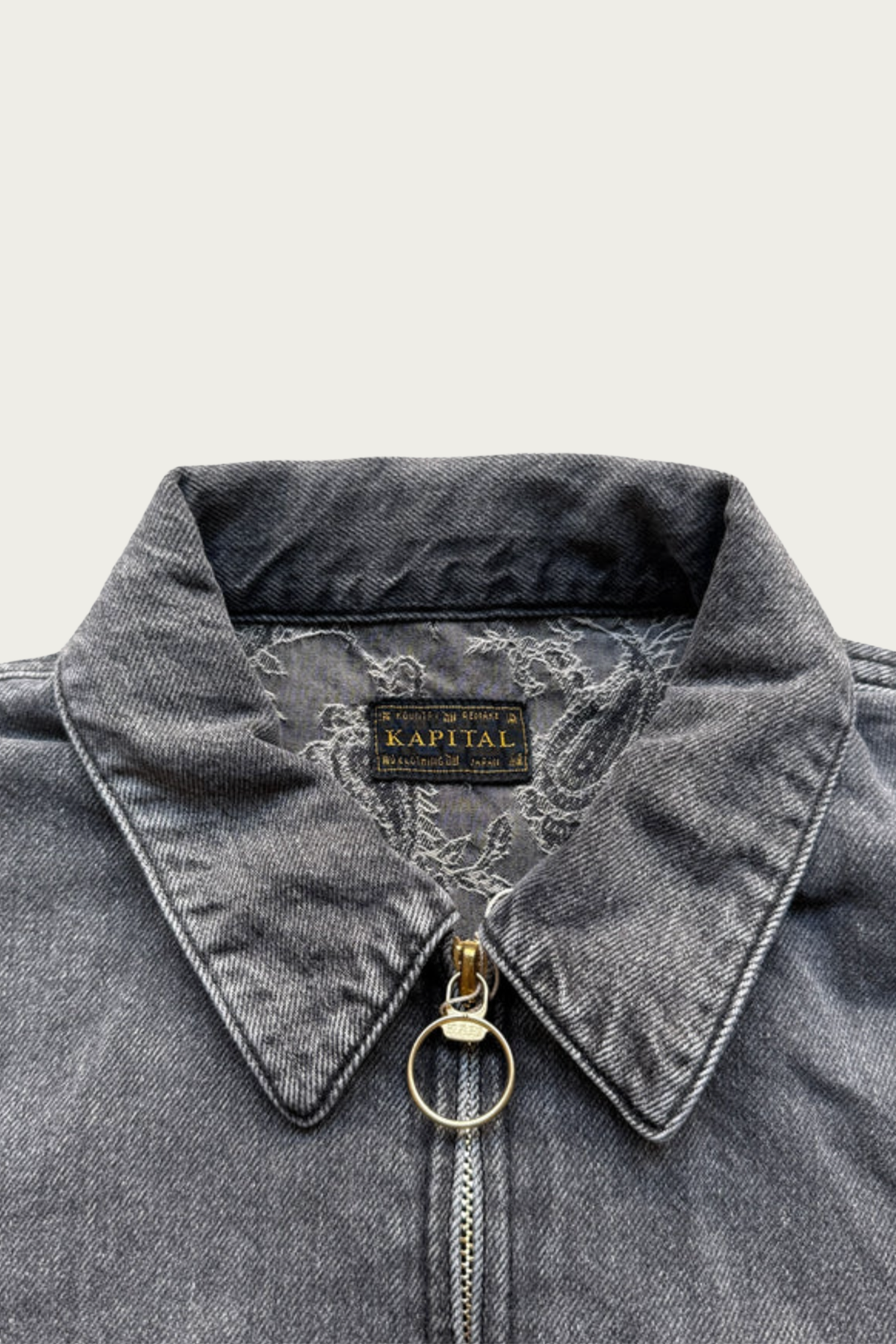 Kapital - 11.5ozBLKxBLK Denim HACKSAW Drizzler JKT - Pro - Canoe Club