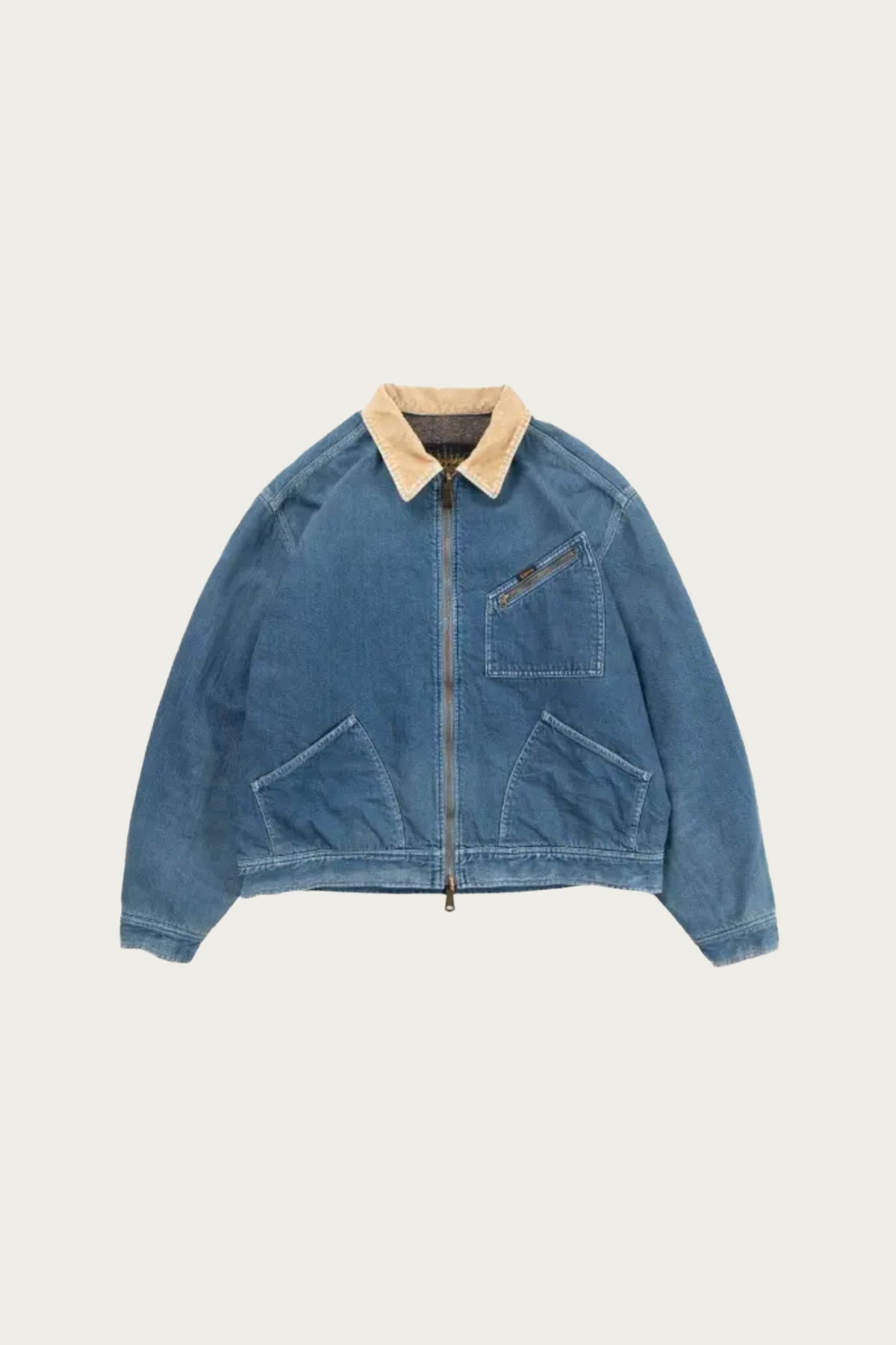 Kapital - 11.5oz Denim Lining Reversible ZIP UP Work JKT (VIRGIN MARY) - Indigo - Canoe Club