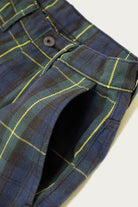 Kapital - 11oz Tartan Check PORT Baggy Pants - Navy - Canoe Club