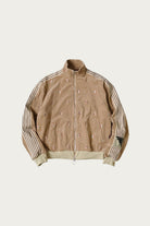 Kapital - 11W Stretch Corduroy DUCK Embroidery Track JKT (Banner Stripe) - Gold/Beige - Canoe Club