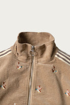 Kapital - 11W Stretch Corduroy DUCK Embroidery Track JKT (Banner Stripe) - Gold/Beige - Canoe Club