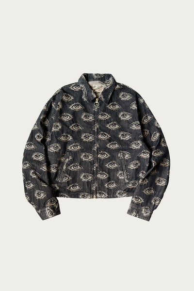 Kapital 12oz SPEAKEASY Denim Drizzler JKT | Black | Canoe Club