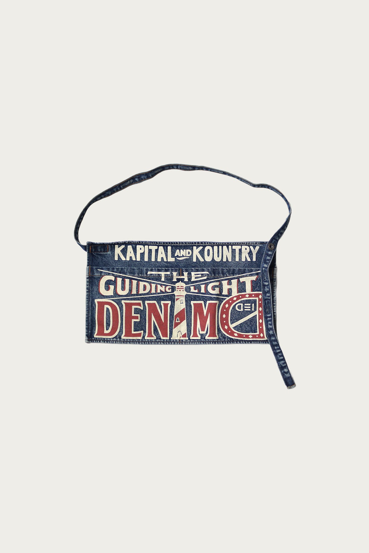Kapital - 13oz Denim Damaged Short AD Apron (GUIDING LIGHT) - Indigo - Canoe Club