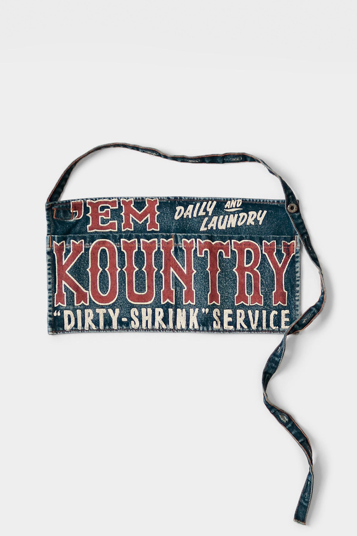 Kapital - 13oz Denim Damaged 2Ways AD-Apron ("EM KOUNTRY) - Canoe Club