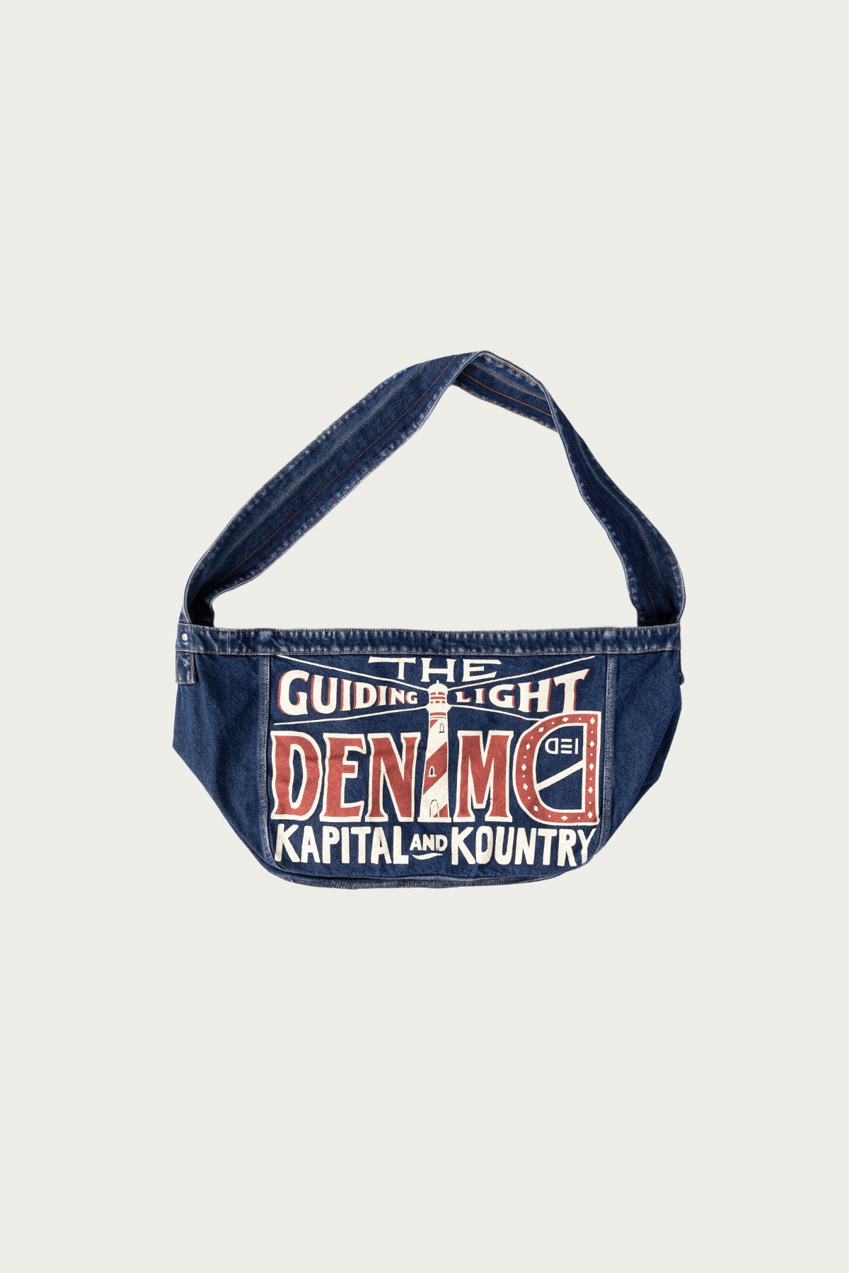 Kapital - 13oz Denim NEWS PAPER BAG (GUIDING LIGHT) - Indigo - Canoe Club