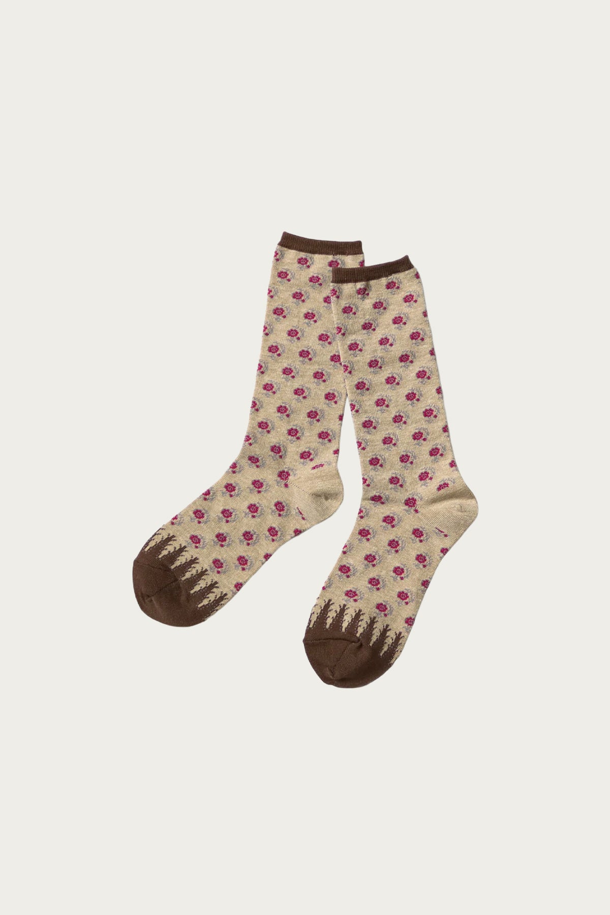 Kapital - 144 Yarns CALICO Socks - Beige - Canoe Club