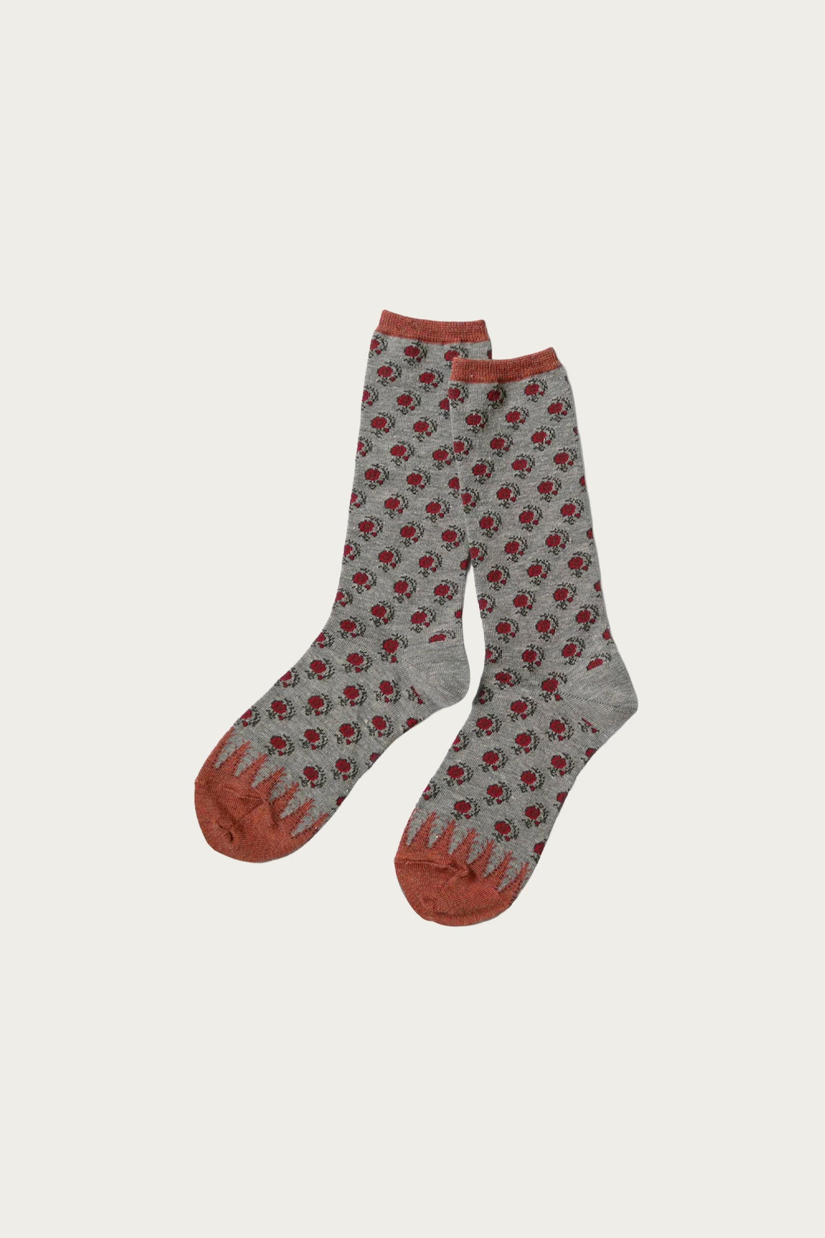 Kapital - 144 Yarns CALICO Socks - Gray - Canoe Club