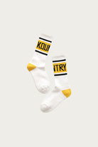 Kapital - 144 Yarns KOUNTRY Socks - White - Canoe Club