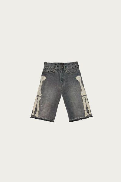 Kapital 14oz Denim 5P Shorts (BONE) | Black | Canoe Club