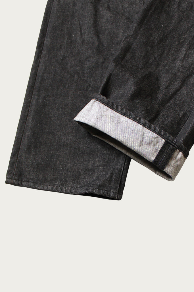 Kapital - 14oz BLK Denim 5P MONKEY TH (ZIP Ver.) - Black - Canoe Club