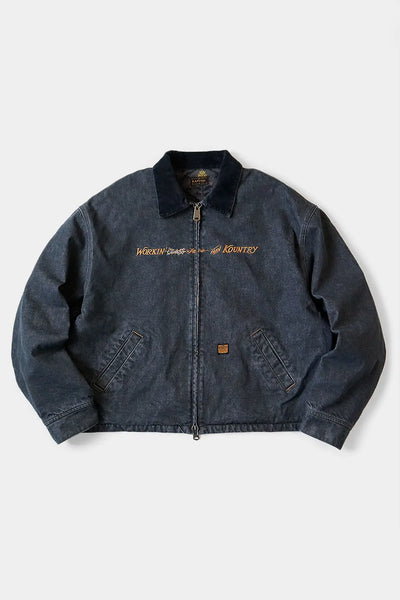 Kapital 14oz BLKxECR Denim T-Back Drizzler JKT(WORKING Embroidery Kapital 14oz BLKxECR Denim T-Back Drizzler JKT(WORKING Embroidery