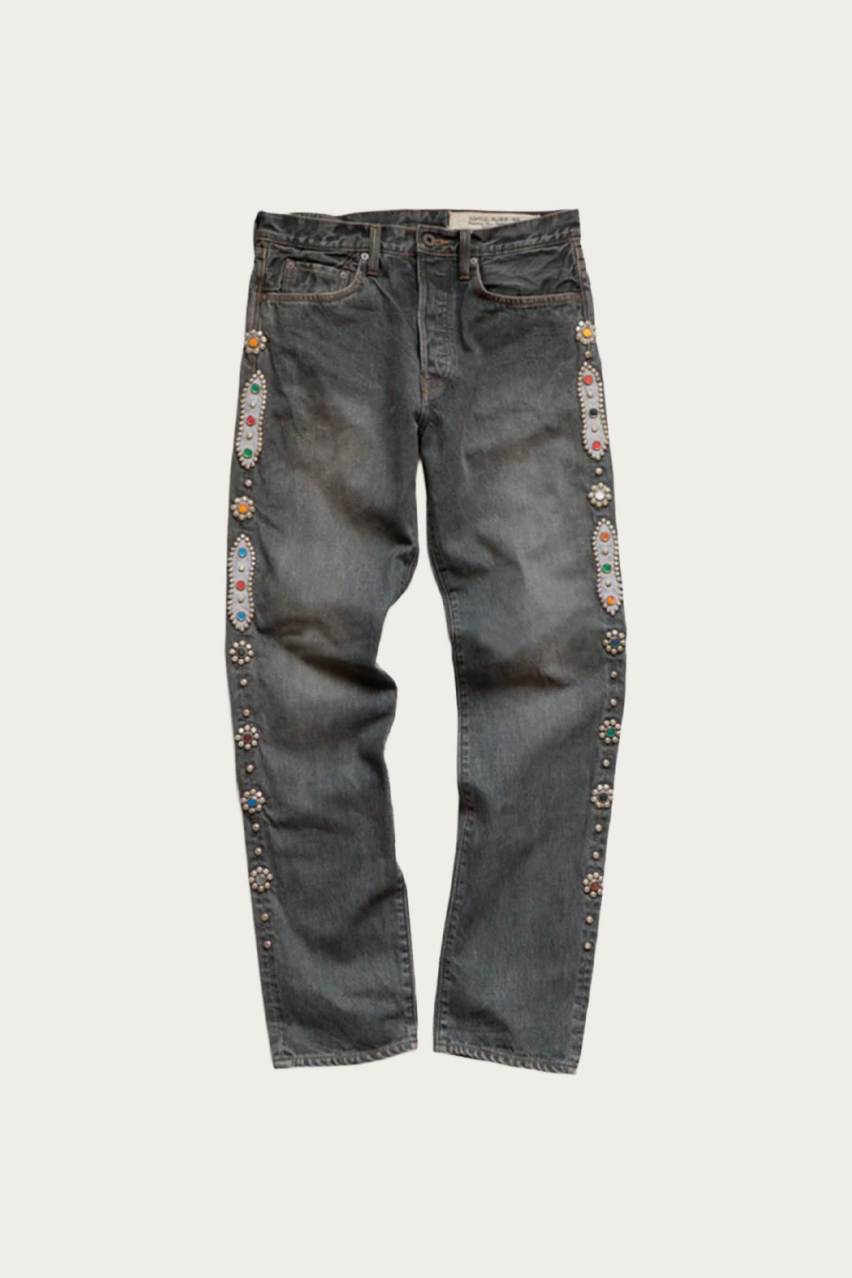 Kapital - 14oz BLK Denim 5P MONKEY CISCO (STUDS) 2026 - Black - Canoe Club