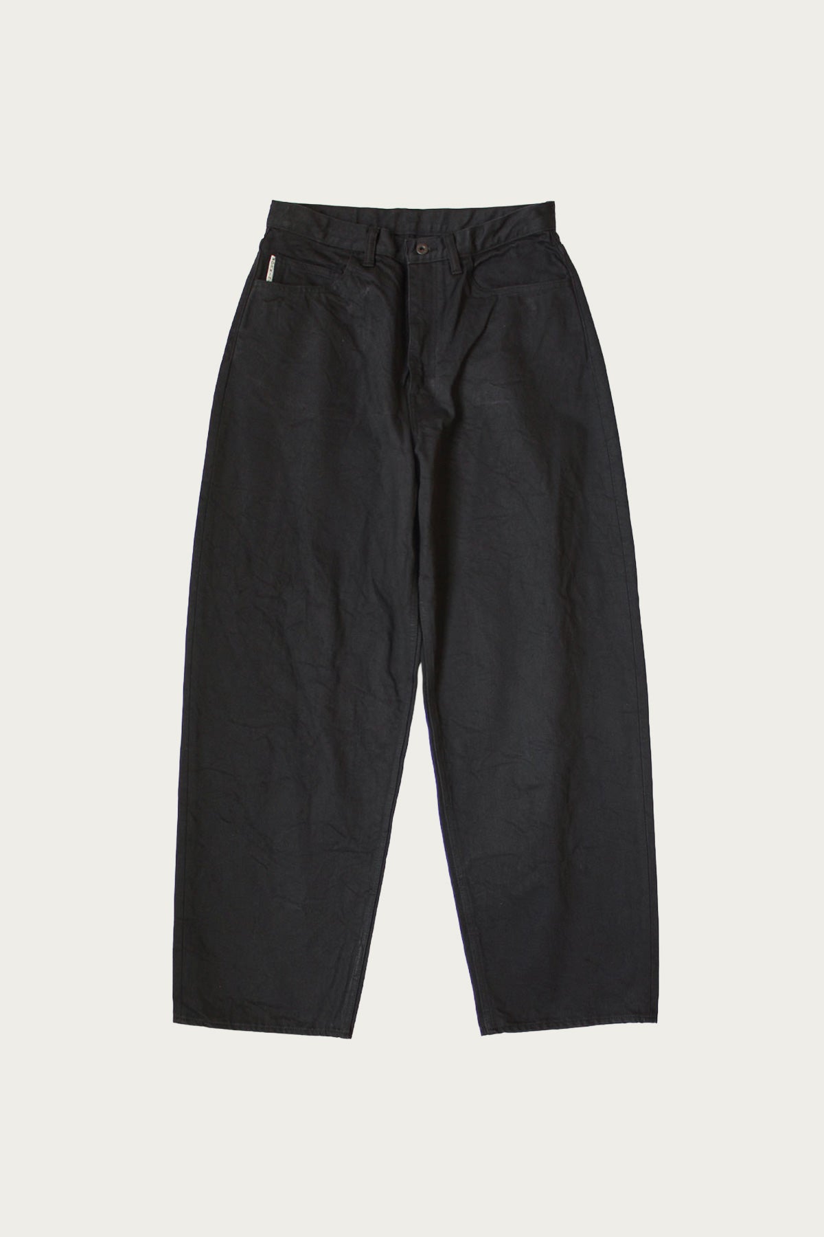 Kapital - 14oz BLKxBLK Denim CLUB Baggy 5P Pants - Black - Canoe Club