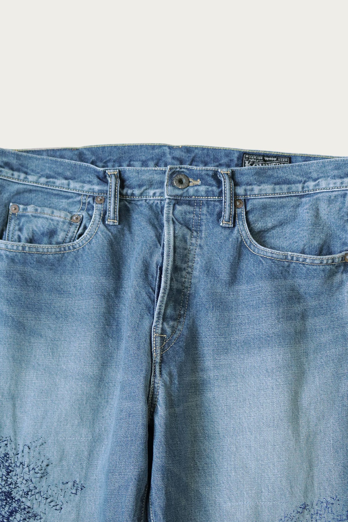 Kapital - 14oz Denim 5P MONKEY CISCO (3YearsFade) - Indigo - Canoe Club